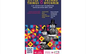 Hero poster promoting Little Things, a St David's Day celebration in Cardiff city centre, highlighting food, culture, family activities and live music